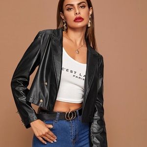 Faux Leather Jacket (XL)